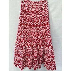 Ashley Stewart Red & White Sleeveless Dress Size 16 - 100% Cotton With Polyester